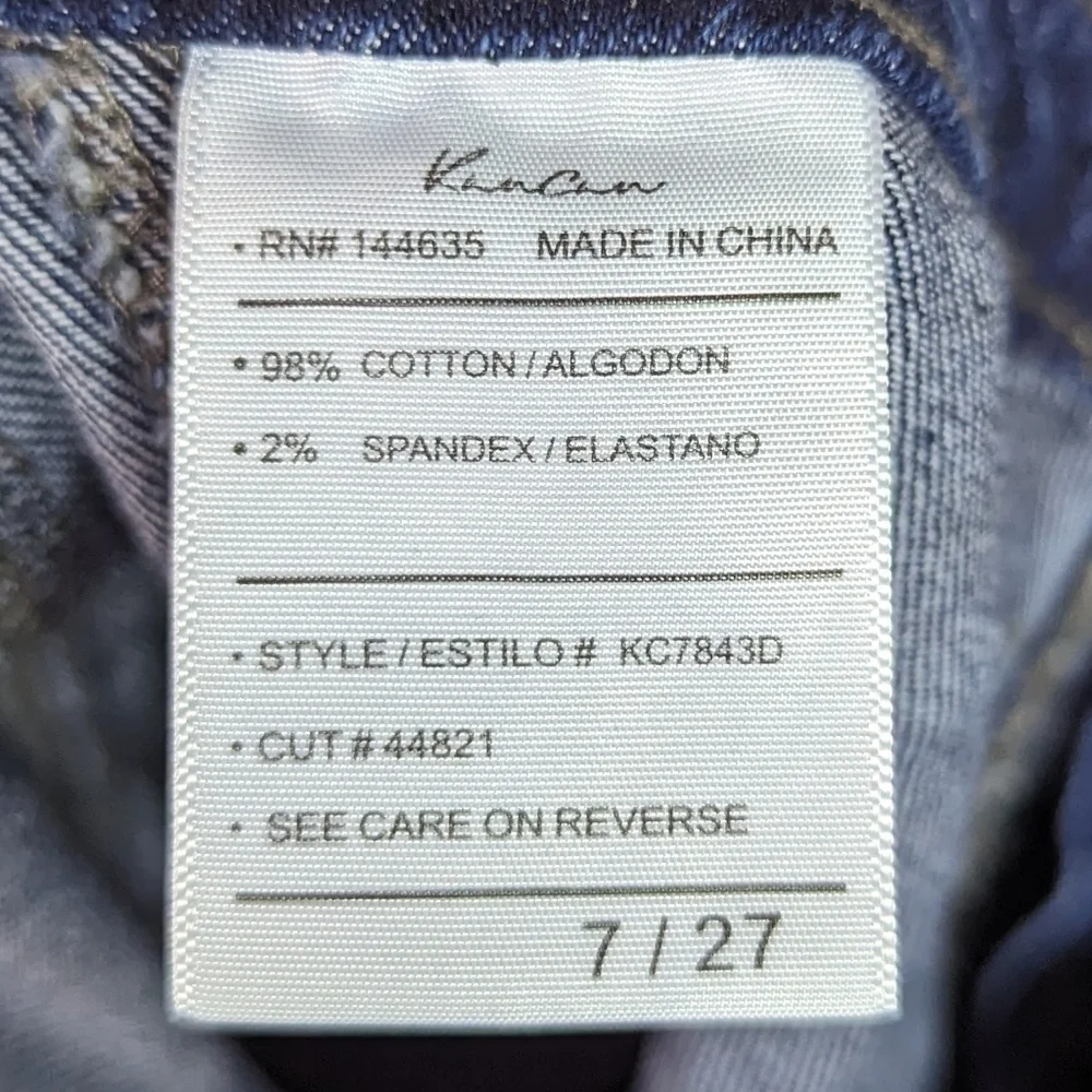 Kancan Bobbie Slim Straight Cargo Jeans Sz 7/27